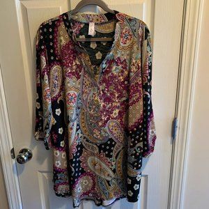 Simply Obsessed XXL multi print tunic / coverup NEW